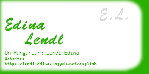 edina lendl business card